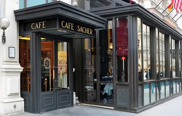 Interior view of a historical café in Vienna